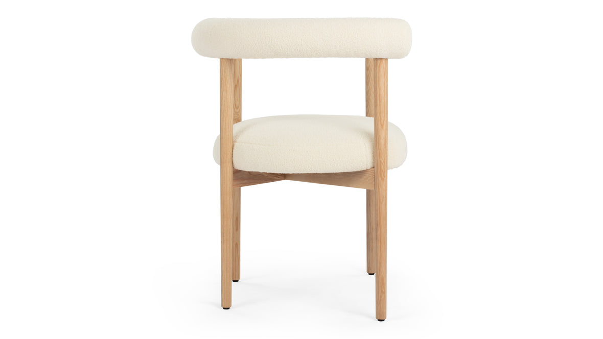 Andie - Andie Armchair, White Teddy and Natural Ash