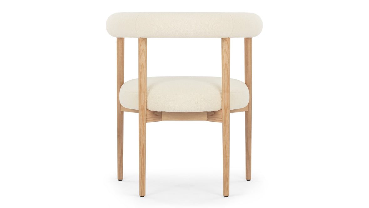 Andie - Andie Armchair, White Teddy and Natural Ash