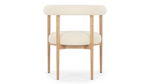 Andie - Andie Armchair, White Teddy and Natural Ash