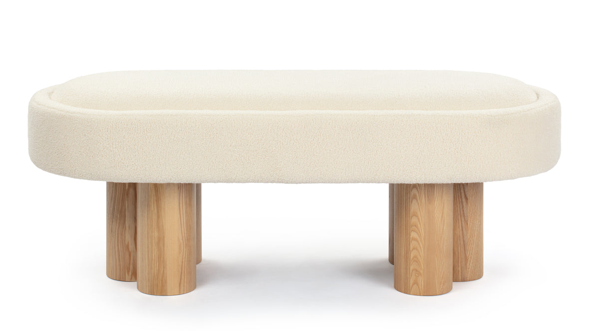 Melbourne - Melbourne Bench, White Teddy and Natural Ash