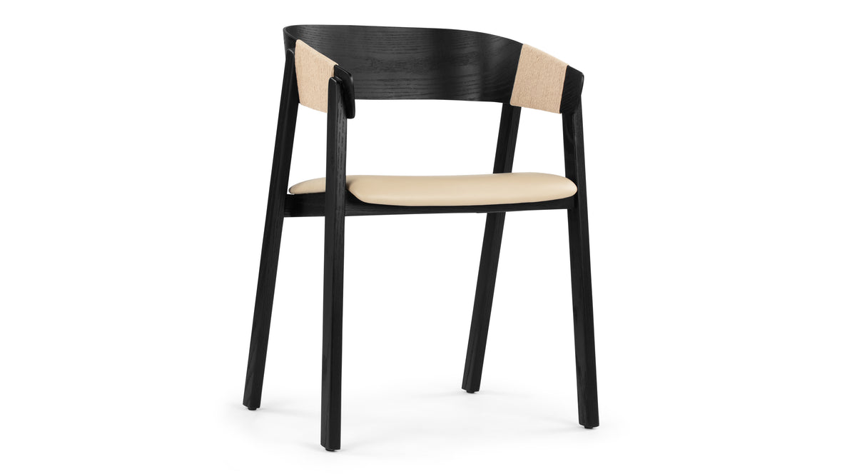 Georgia - Georgia Armchair, Black and Natural