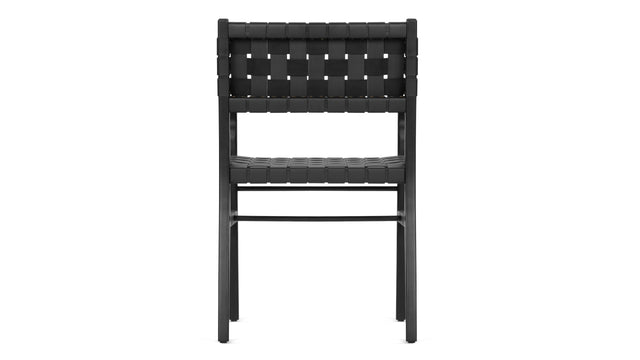 Anci - Anci Armchair, Black Vegan Leather and Black Ash