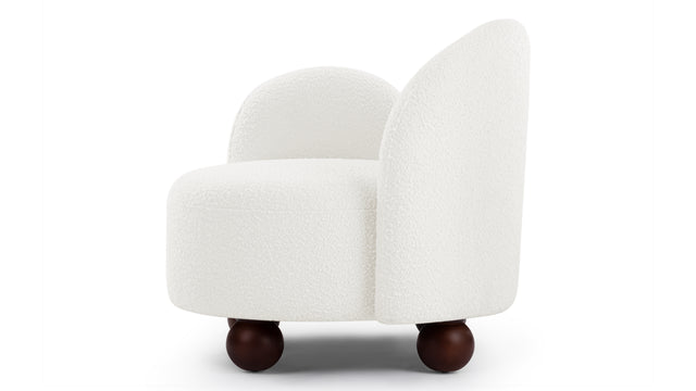 Palma - Palma Lounge Chair, Left Arm, Porcelain Boucle