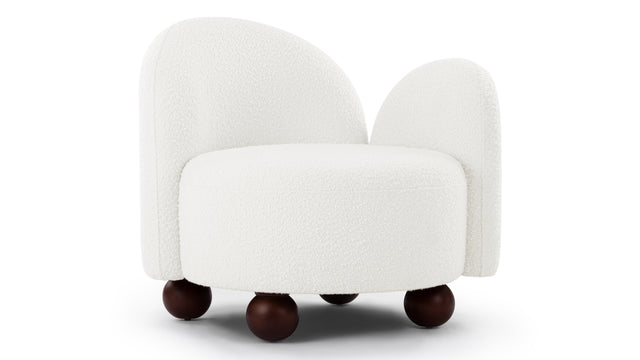 Palma - Palma Lounge Chair, Right Arm, Porcelain Boucle