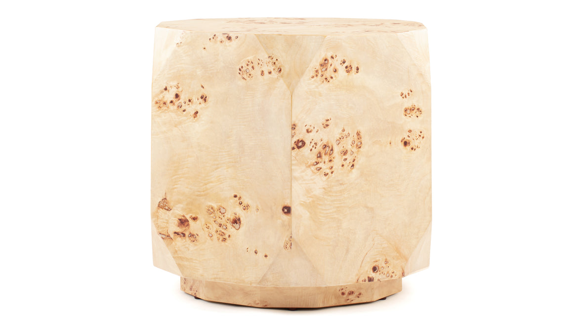 Callie - Callie Side Table, Burl Wood