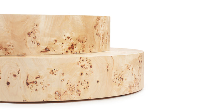 Chia - Chia Coffee Table, Burl Wood