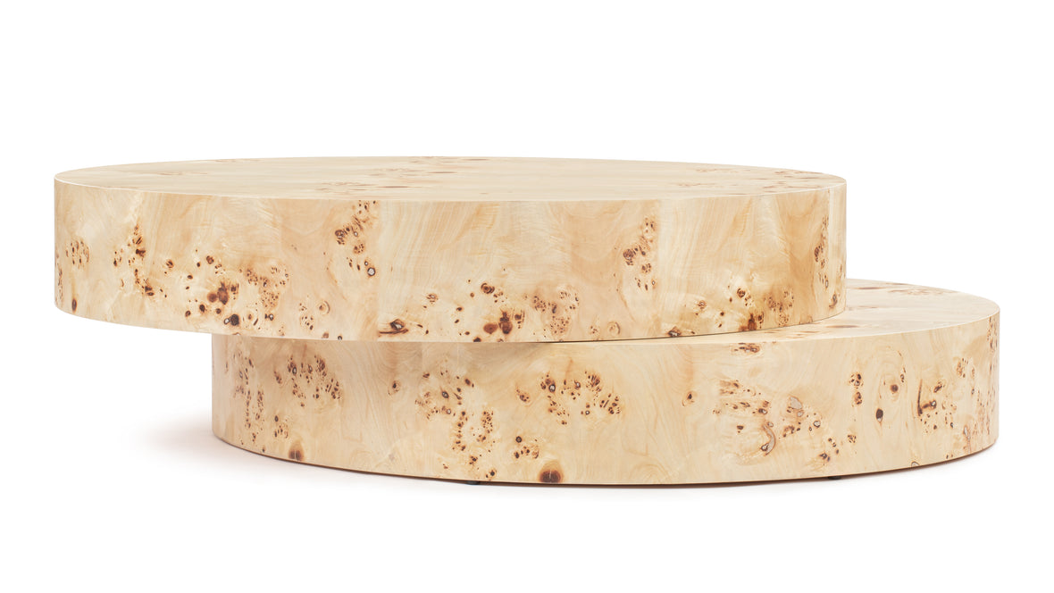 Chia - Chia Coffee Table, Burl Wood