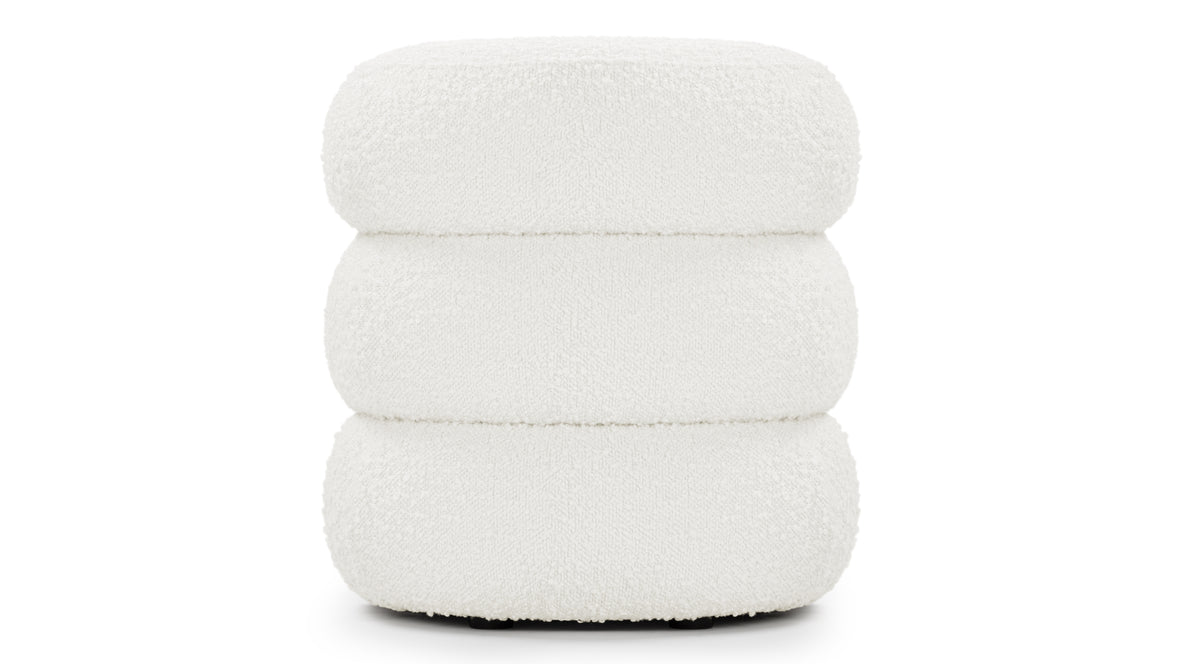 Noa - Noa Ottoman, Small, Porcelain Boucle