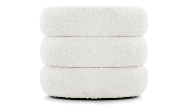 Noa - Noa Ottoman, Medium, Porcelain Boucle