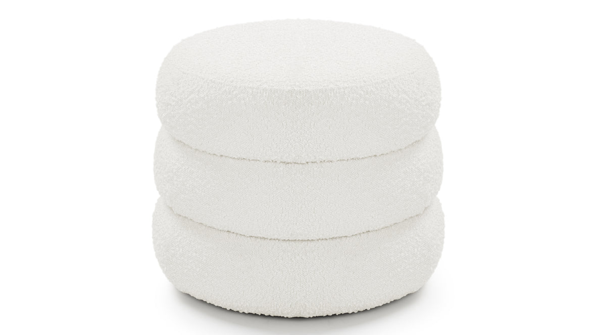 Noa - Noa Ottoman, Medium, Porcelain Boucle