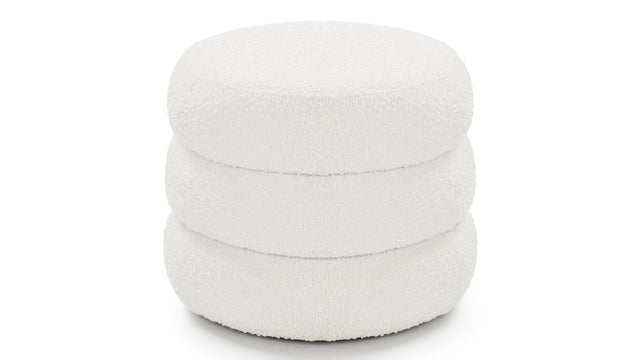 Noa - Noa Ottoman, Medium, Porcelain Boucle