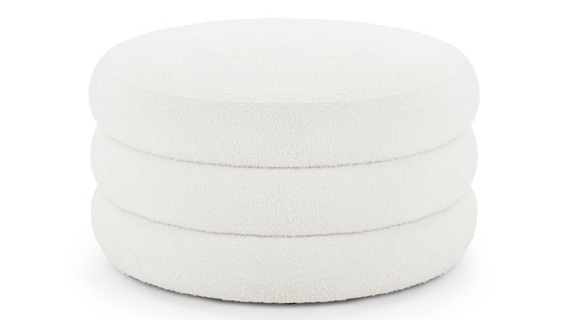 Noa - Noa Ottoman, Large, Porcelain Boucle