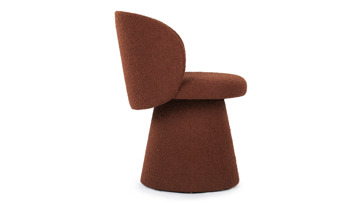 Ria - Ria Side Chair, Ginger Boucle