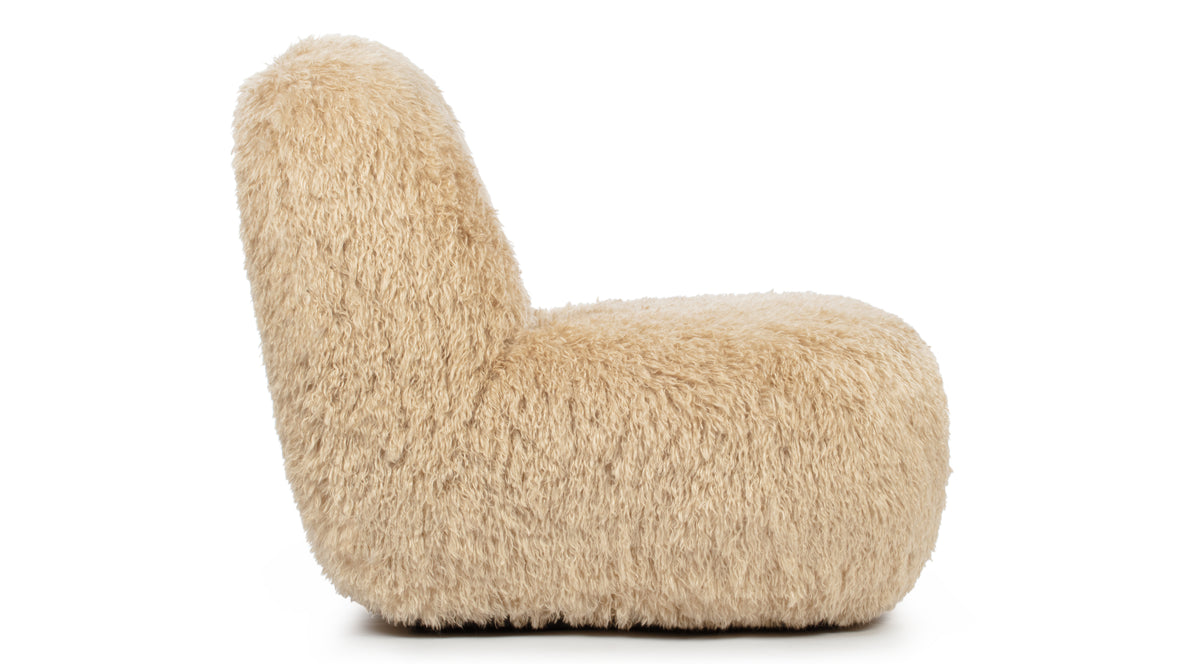 Rocha - Rocha Lounge Chair, Honey Vegan Fur