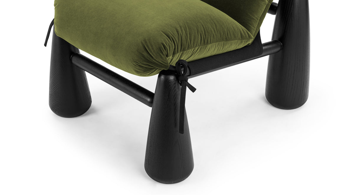 Muto - Muto Lounge Chair, Deep Moss Velvet