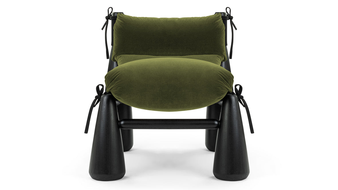 Muto - Muto Lounge Chair, Deep Moss Velvet