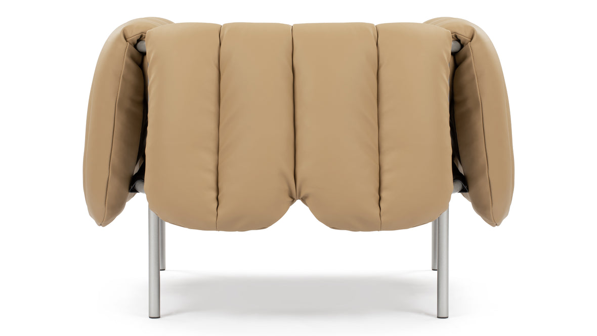 Puffy - Puffy Lounge Chair, Tuscan Tan Vegan Leather