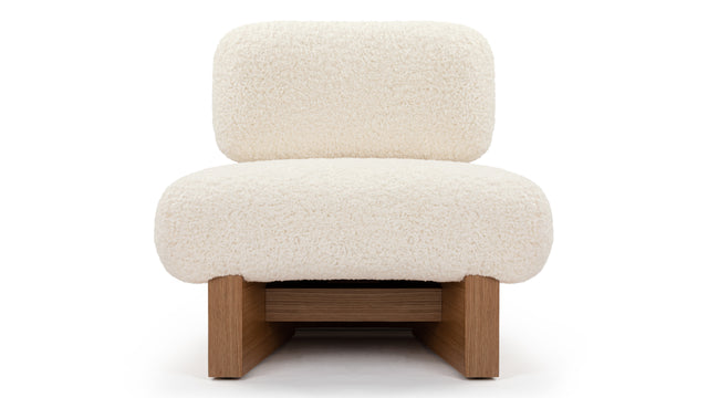 Emmy - Emmy Lounge Chair, White Vegan Sheepskin