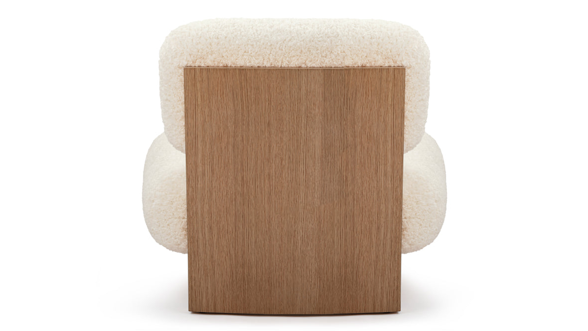 Emmy - Emmy Lounge Chair, White Vegan Sheepskin