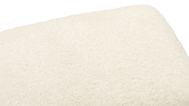 Emmy - Emmy Ottoman, White Vegan Sheepskin