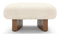 Jia - Jia Ottoman, White Vegan Sheepskin