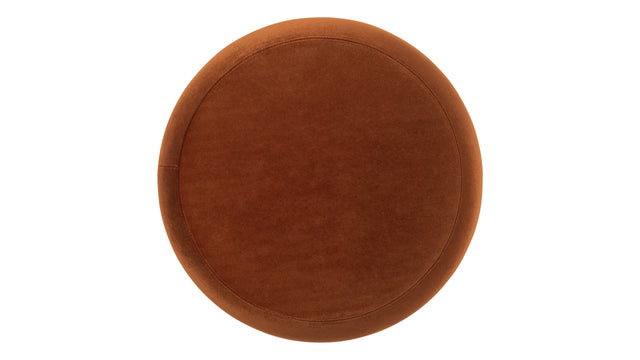 Pia - Pia Ottoman, Rust Orange Velvet