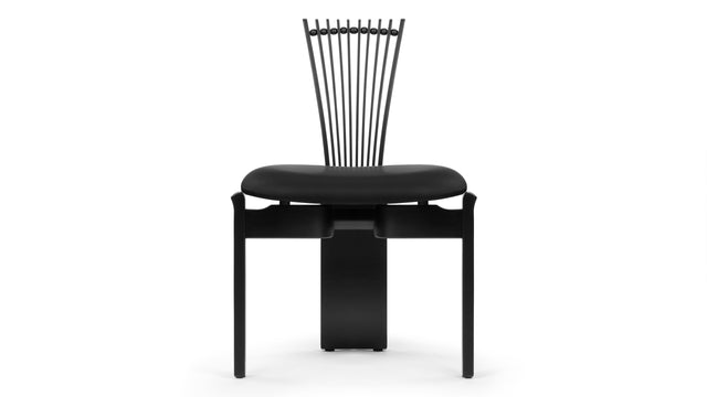 Asuka - Asuka Side Chair, Ink Black Vegan Leather