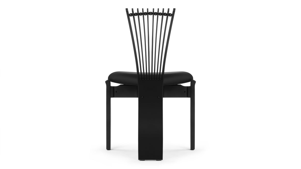 Asuka - Asuka Side Chair, Ink Black Vegan Leather