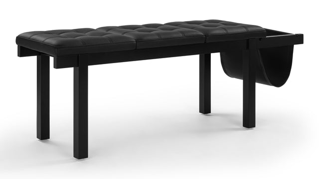 Anders - Anders Bench, Ink Black Vegan Leather