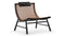 Suko - Suko Lounge Chair, Natural Cord and Ink Black Vegan Leather