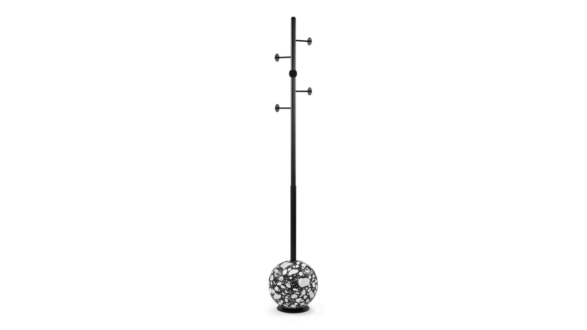 Innes - Innes Coat Stand, Black and White Terrazzo