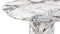 Saga - Saga Round Pedestal Dining Table, Modellato Marble, 55in