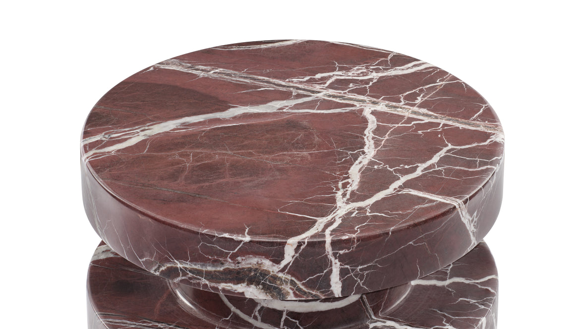 Soho - Soho Side Table, Rosso Levanto Marble