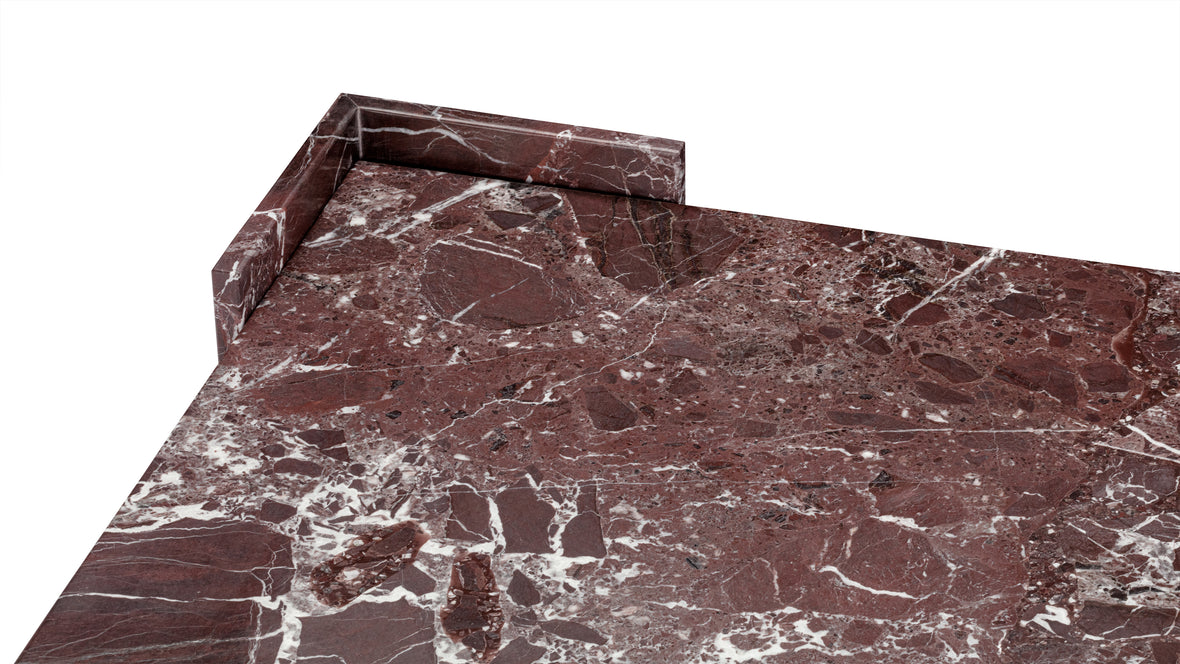 Aspen - Aspen Coffee Table, Rosso Levanto Marble