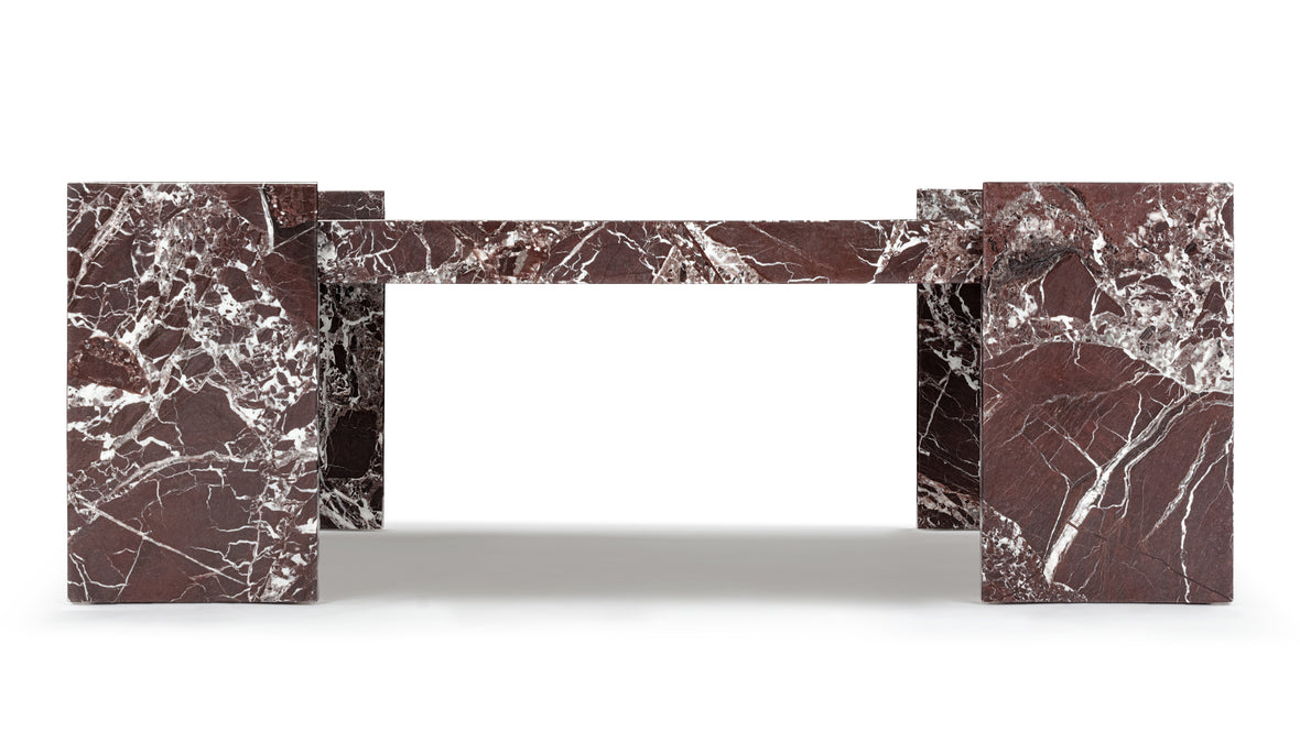 Aspen - Aspen Coffee Table, Rosso Levanto Marble