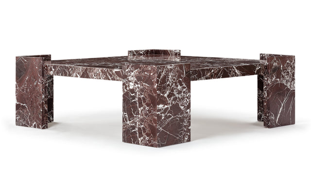 Aspen - Aspen Coffee Table, Rosso Levanto Marble