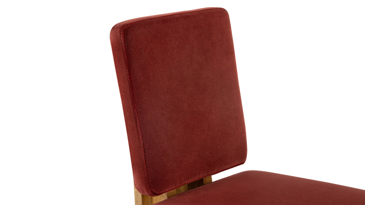 Maxim - Maxim Side Chair, Garnet Velvet