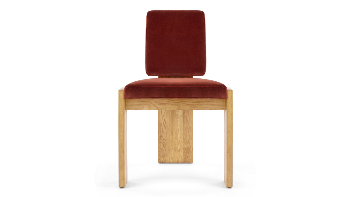 Maxim - Maxim Side Chair, Garnet Velvet