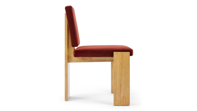 Maxim - Maxim Side Chair, Garnet Velvet