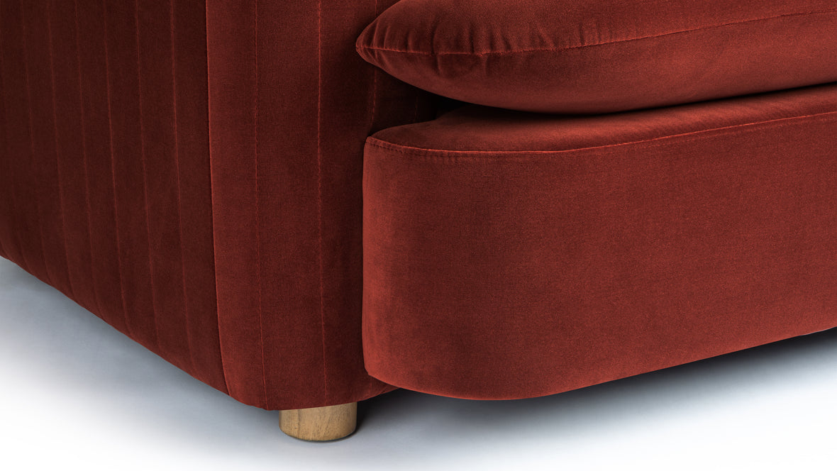 Morrell - Morrell Two Seater Sofa, Garnet Velvet