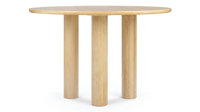 Amalfi - Amalfi Round Dining Table, Light Oak, 49in