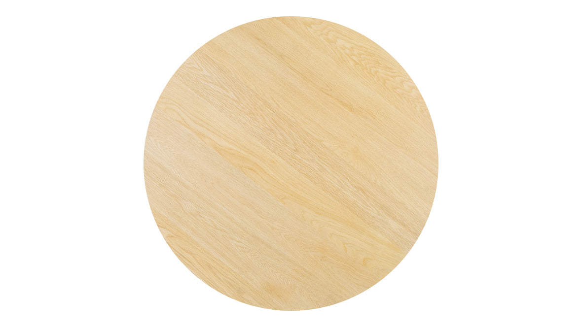 Amalfi - Amalfi Round Dining Table, Light Oak, 49in