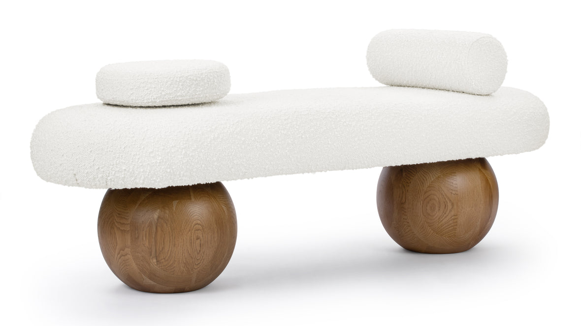 Odell - Odell Bench, Warm White Boucle