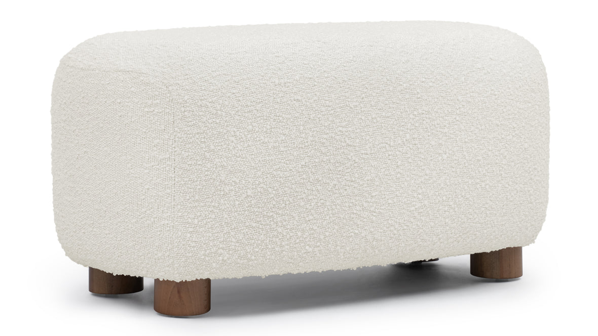 Jensen - Jensen Ottoman, Warm White Boucle