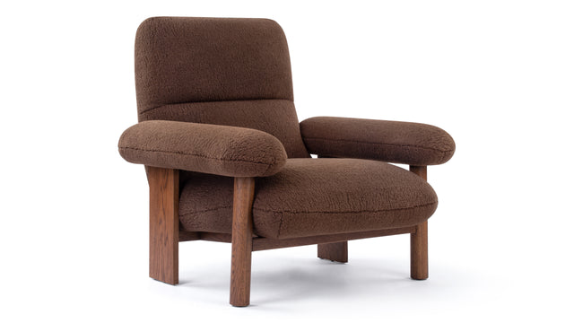 Brasilia - Brasilia Lounge Chair, Cafe Noir Vegan Fur