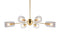 Grace - Grace Chandelier, Brass and Smoked Glass