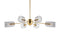 Grace - Grace Chandelier, Brass and Smoked Glass