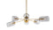 Grace - Grace Chandelier, Brass and Smoked Glass