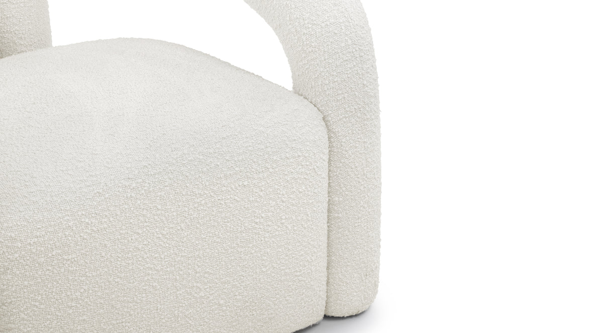 Deux - Deux Lounge Chair, White Boucle