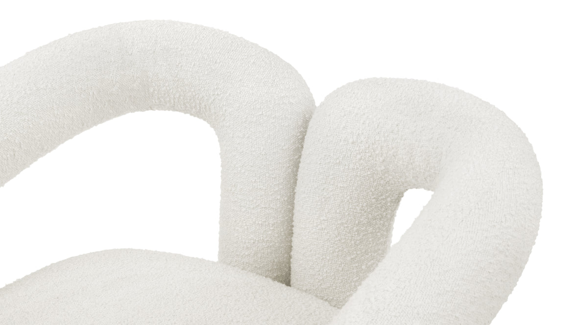 Deux - Deux Lounge Chair, White Boucle